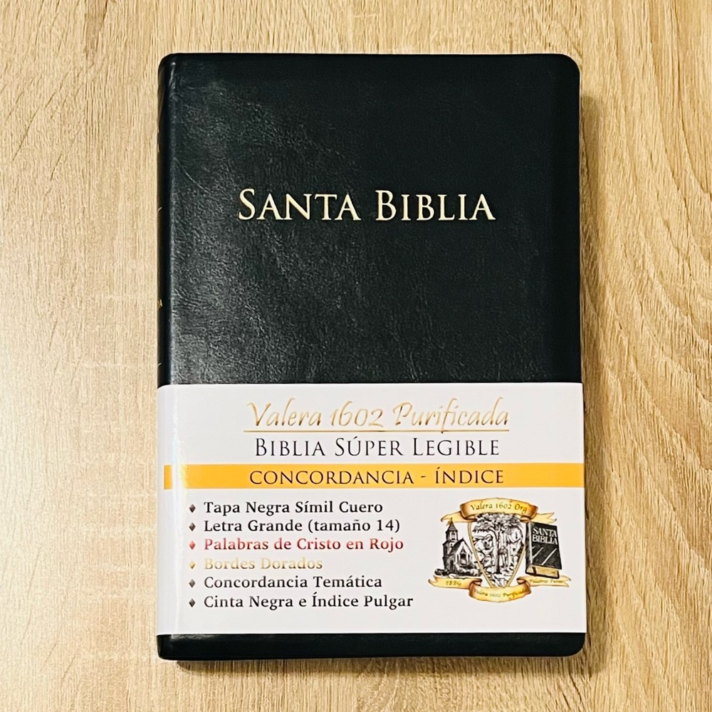 Santa Biblia Valera 1602 Purificada, Letra Grande, Concordancia, Índice *NEW*